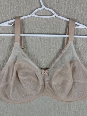 Wacoal Retro Chic Full Figure Underwire Bra 855186 Toast Size 46H Chantilly Lace